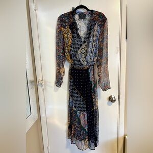 Johnny Was Jade floral flowy midi dress